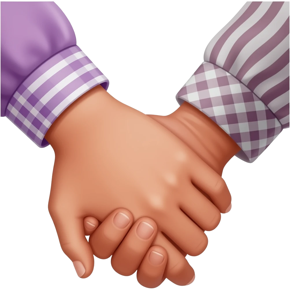 Emoji of teamwork  in purlpe and orange emoji