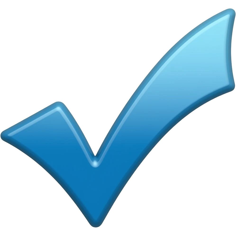 A blue check mark emoji emoji