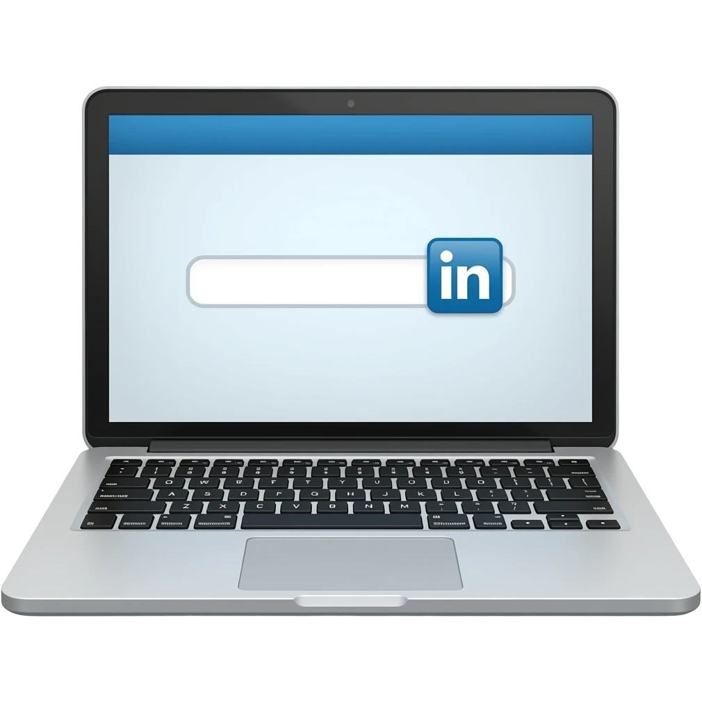 laptop search screen linkedin emoji