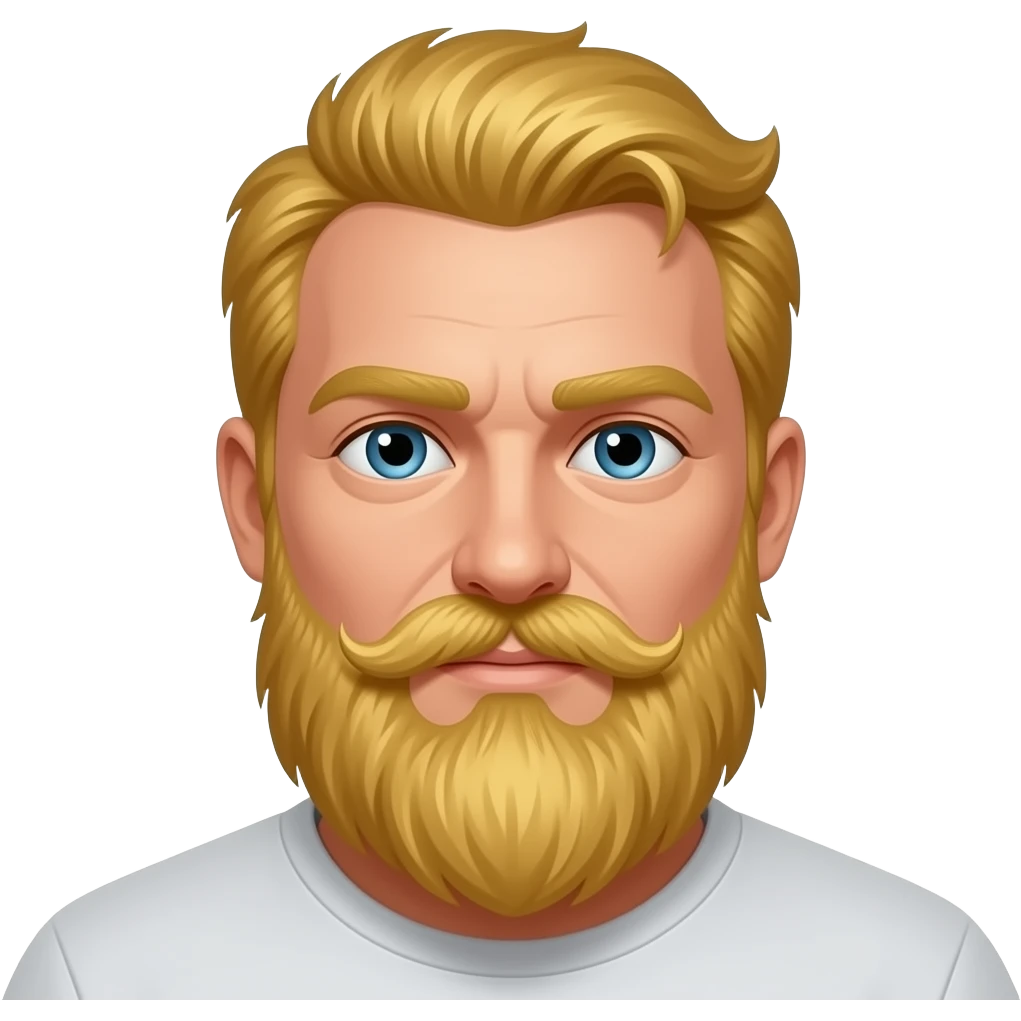 man with long mostache golden hairs emoji