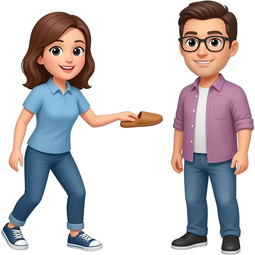 throw a slipper to hit someone emoji