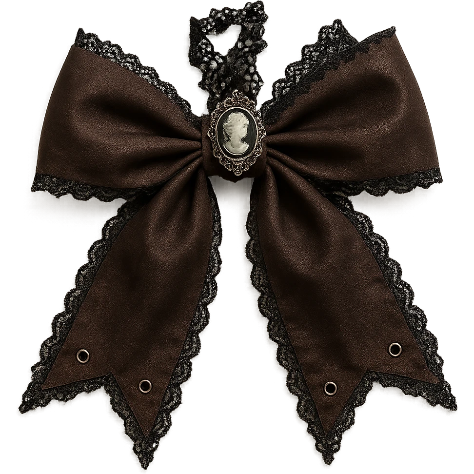 brown goth bow remove background, explore emoji