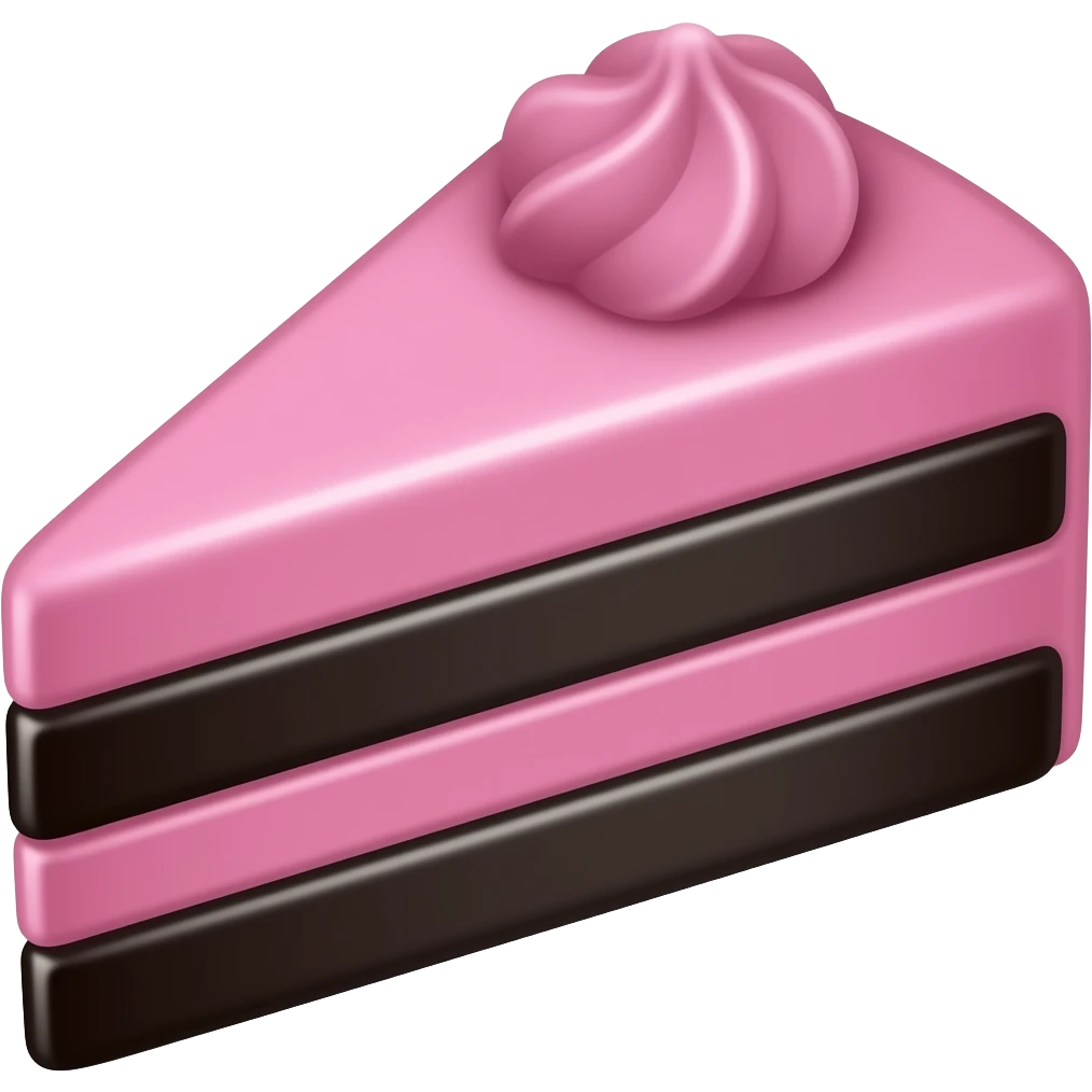 Pink and black cake emoji