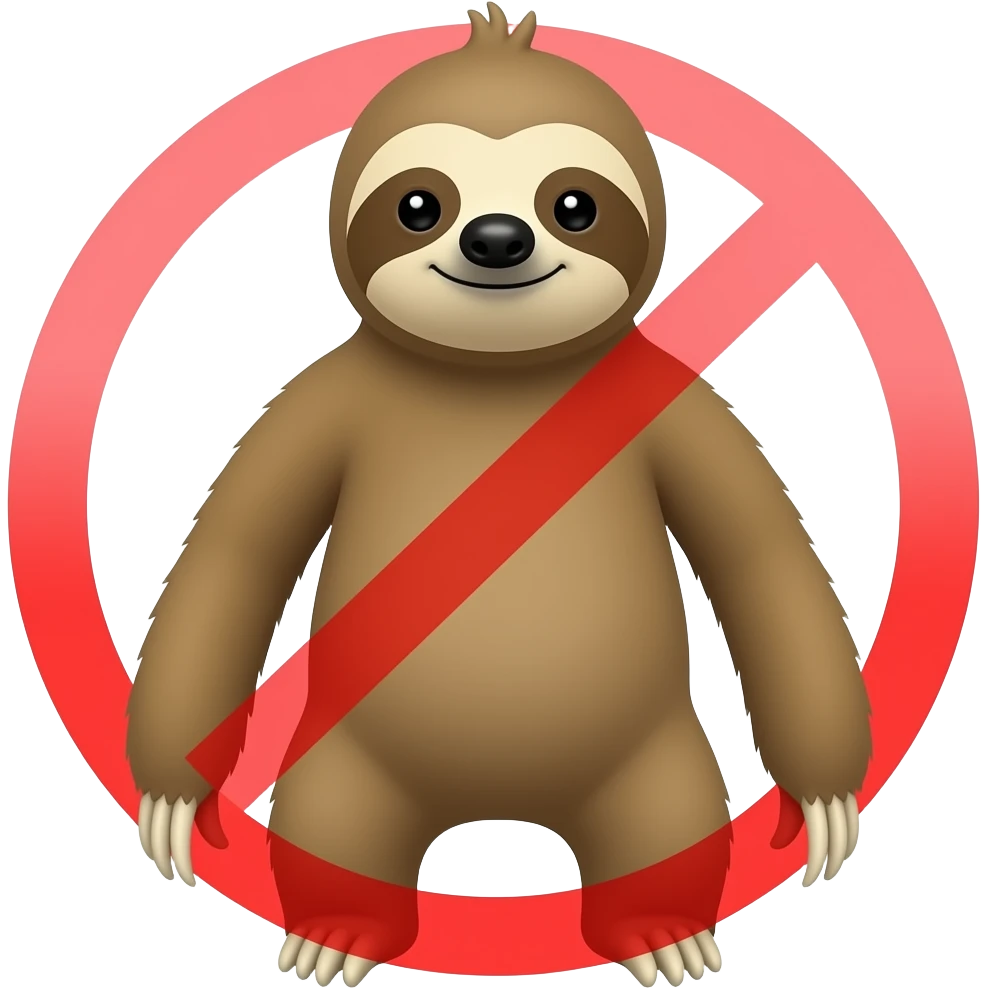 직진하는 타격감 제로 나무늘보 emoji