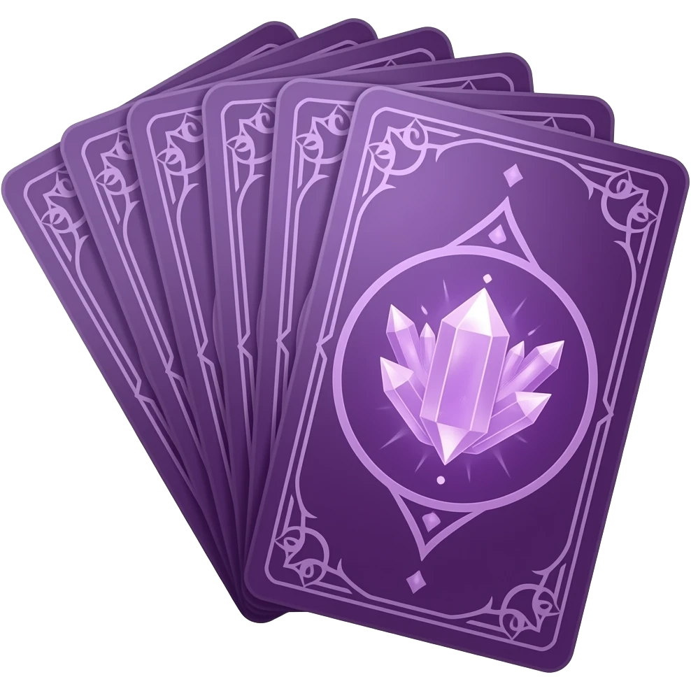purple magic Tarot card deck emoji