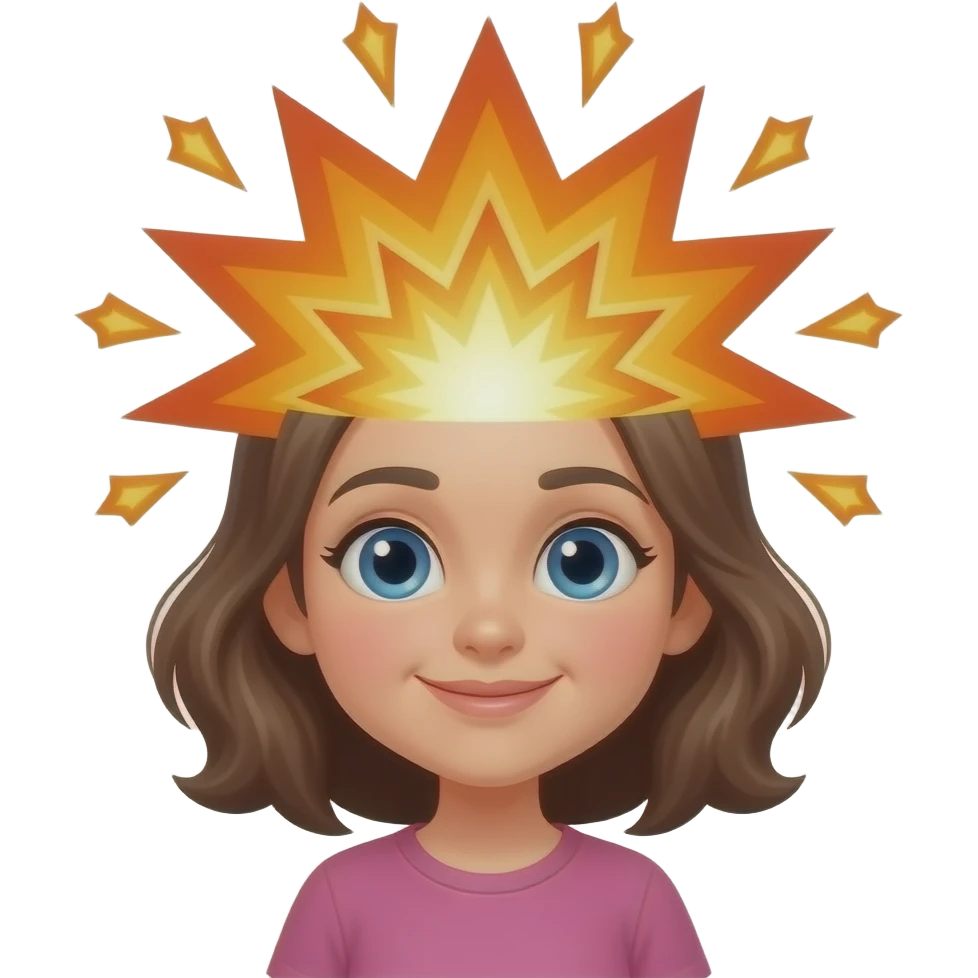 У девушки проблемы катастрофа, взрывается голова emoji