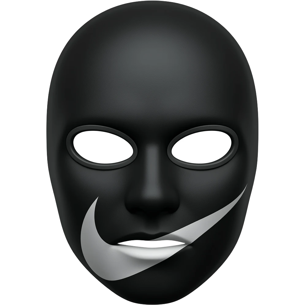 A black Nike ski mask emoji