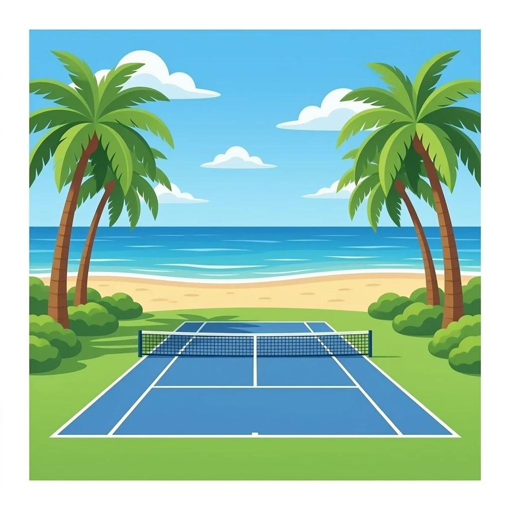 Beach tênis emoji