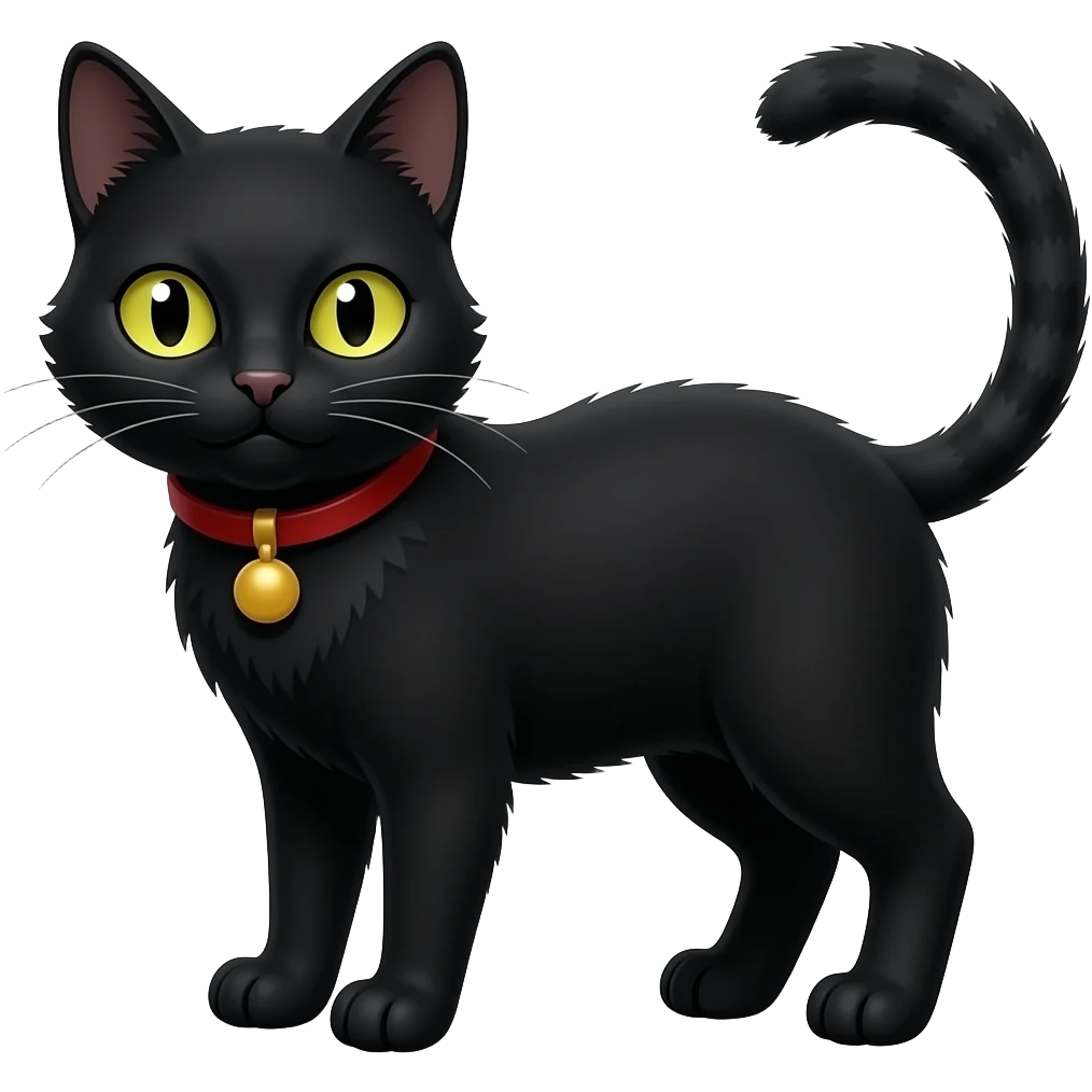 Black cat name larry and is scary emoji
