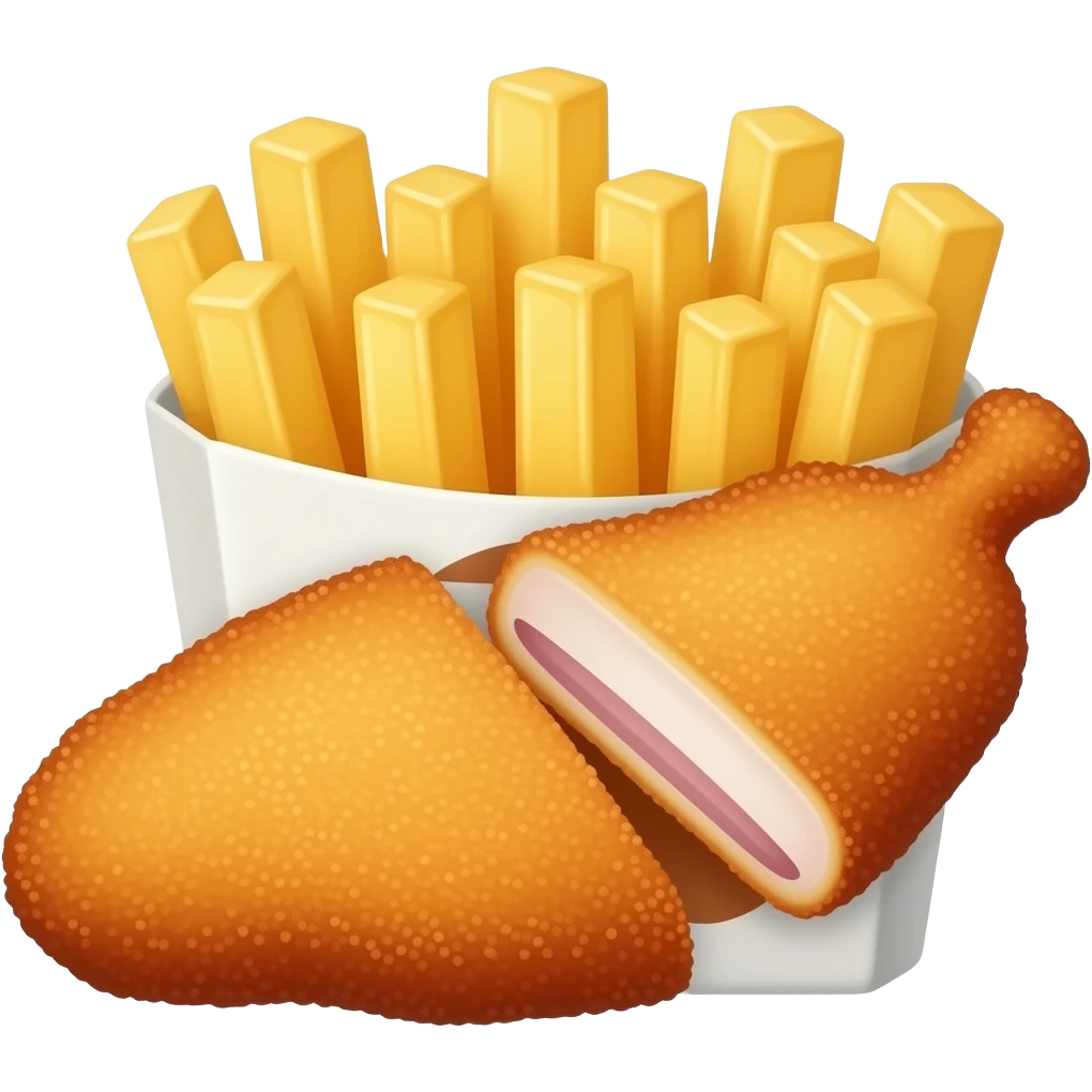 Schnitzel, Pommes emoji
