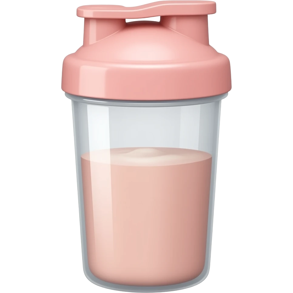 An opaque, peach-colored protein shake shaker emoji