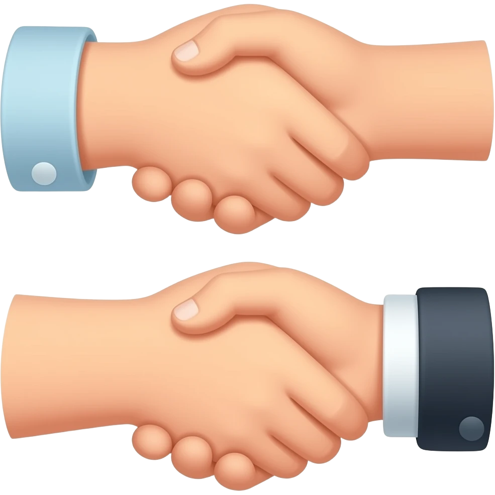 Два варианта в разных руках emoji