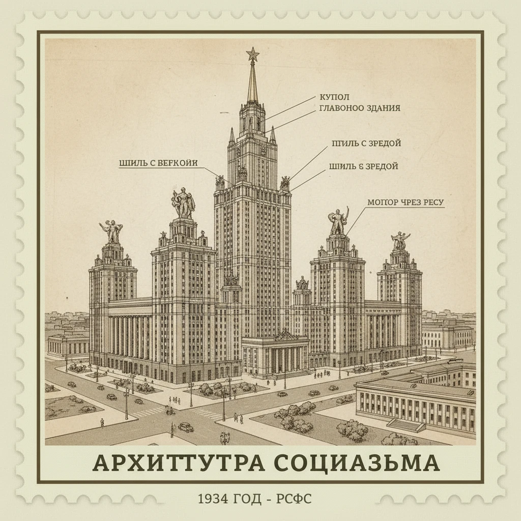 Ампир-Небоскребы Москва-Сити, в СССР 1934 год. Архивные чертежи

Стилизуй изображение под марку как на фото emoji