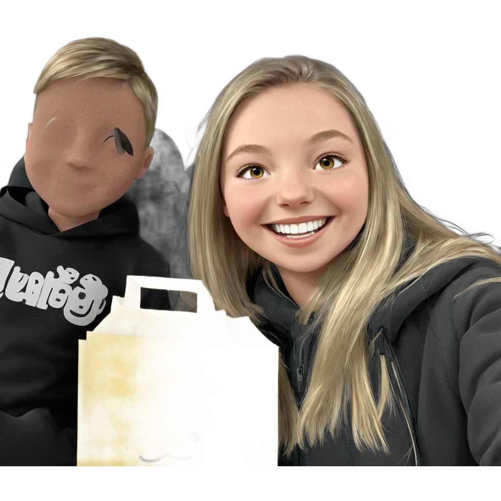 girl and boy smiling together emoji