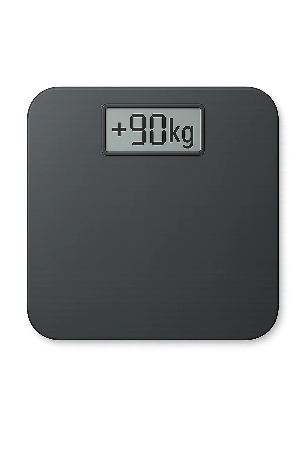 Bilancia pesa persone con scritto +90kg emoji
