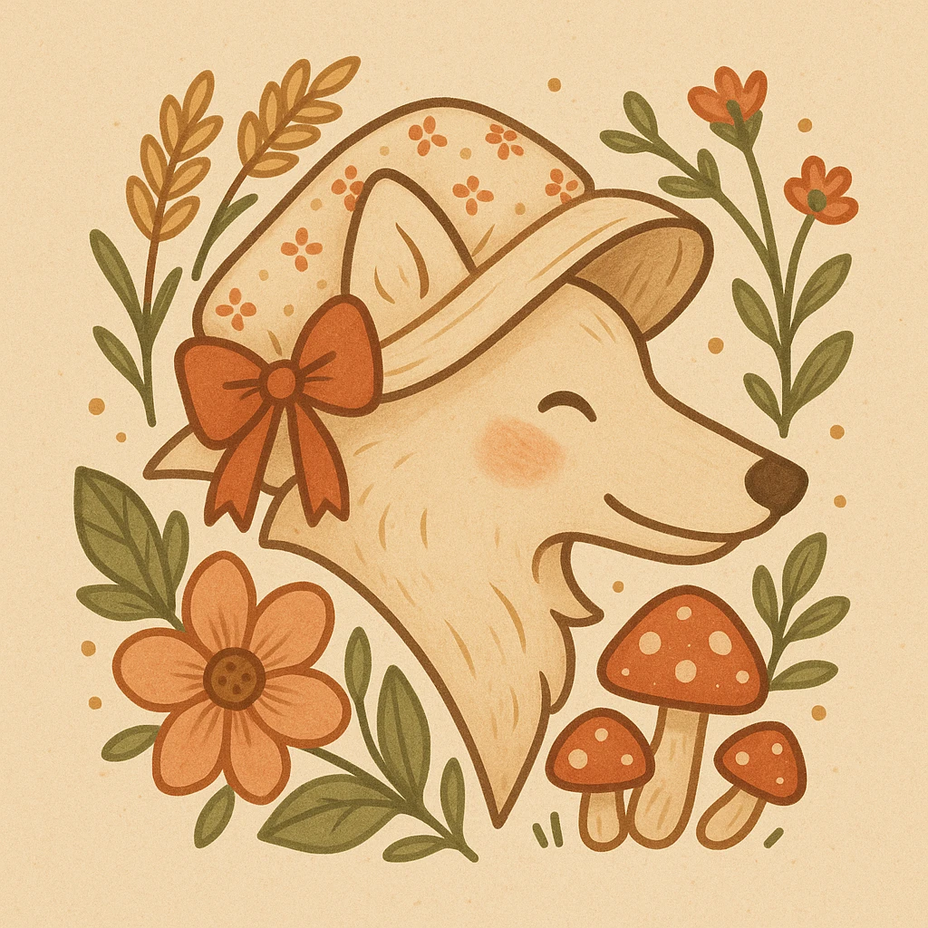 Give the Overwolf logo a cute cottagecore makeover emoji