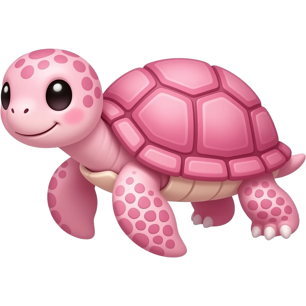 cute pink turtles at the beach emoji