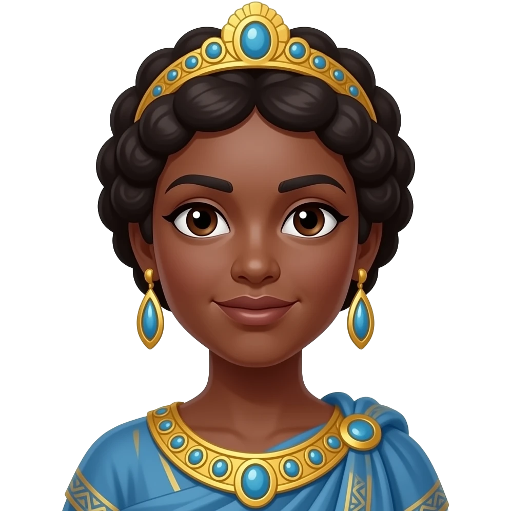 Ancient roman goddess by ess with dark skin emoji