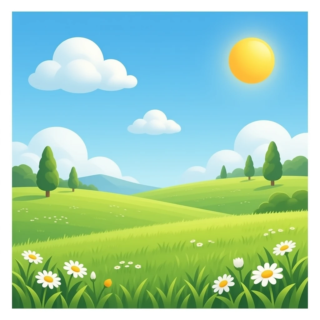 meadow landscape small hill of grass emoji