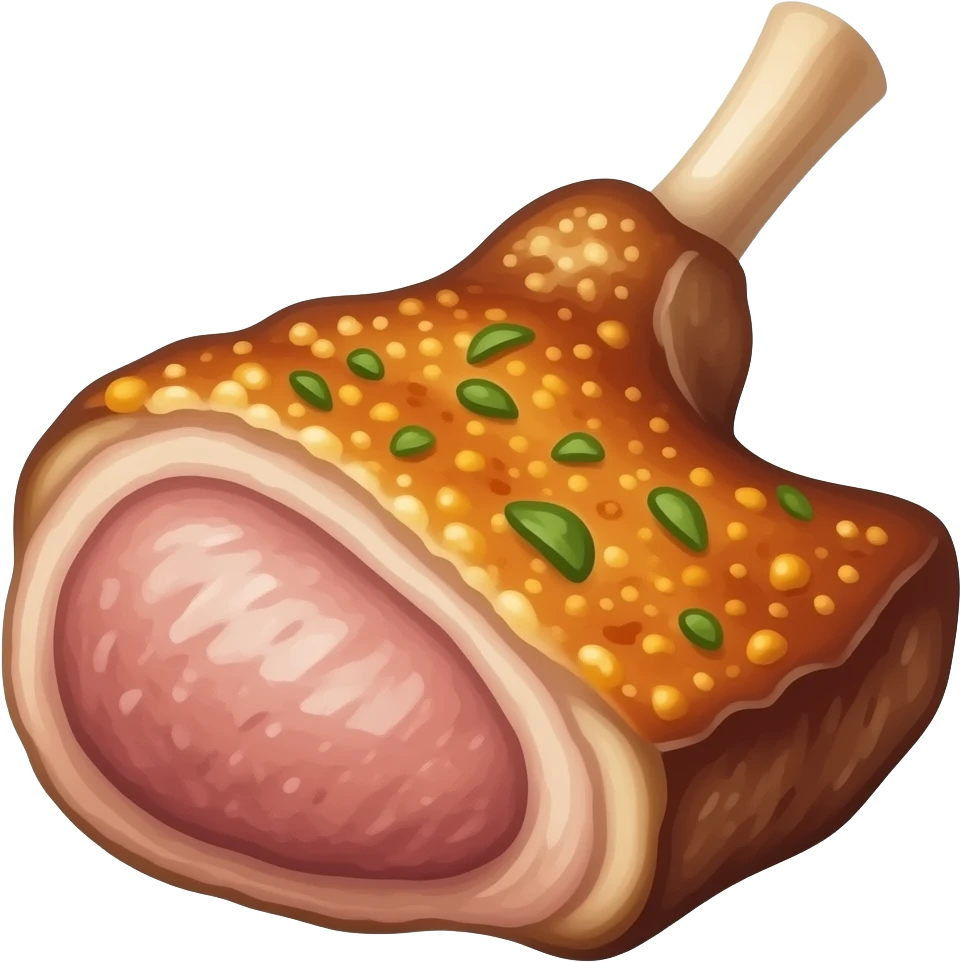 Lamb Chop cooked emoji