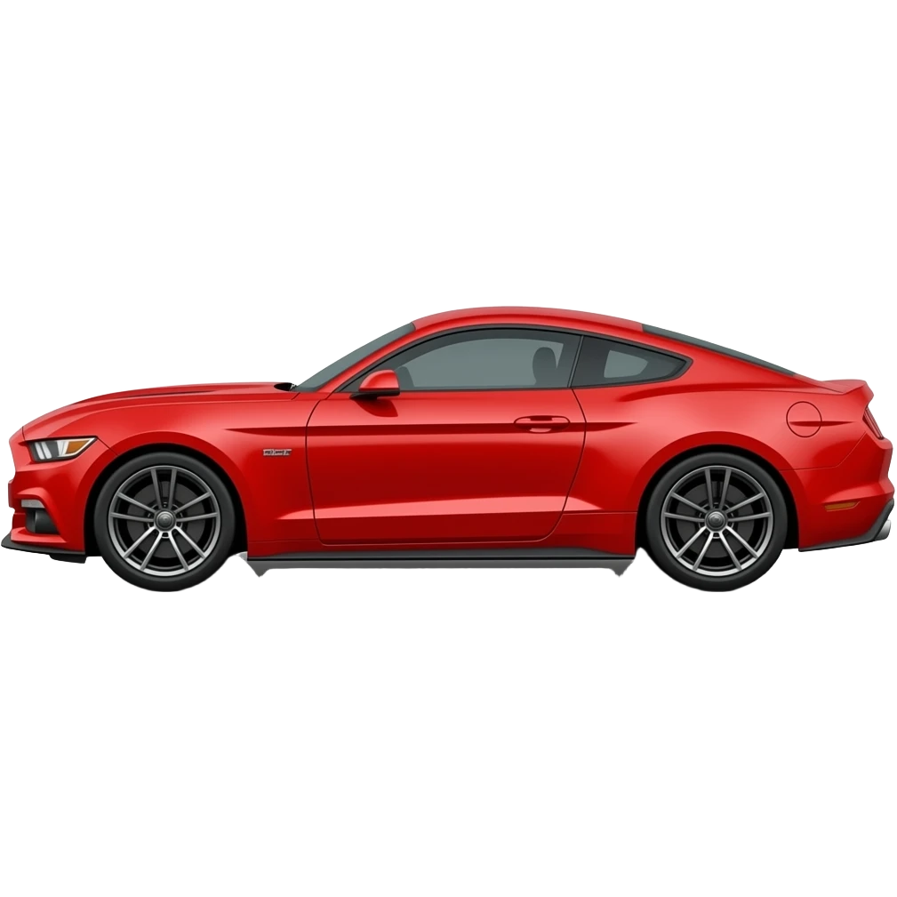 2017 bright Red mustang emoji (whole car side view) emoji