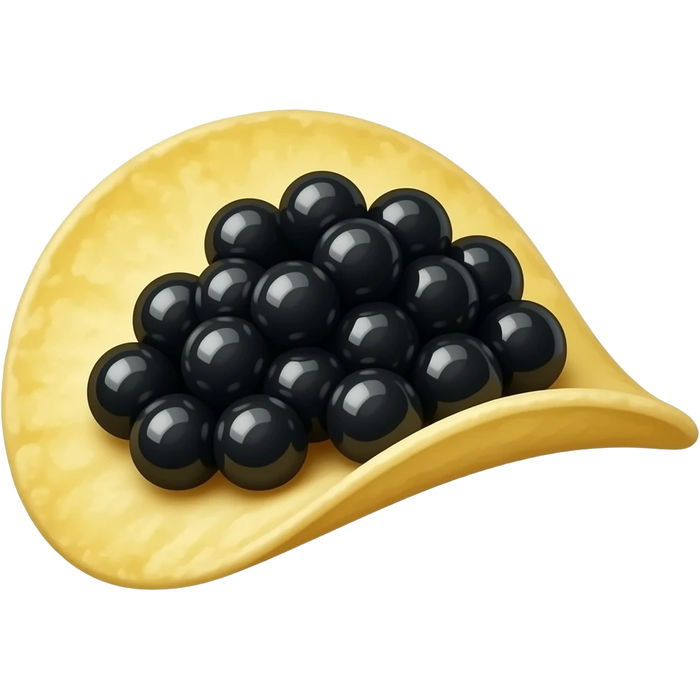 caviar on potato chip emoji