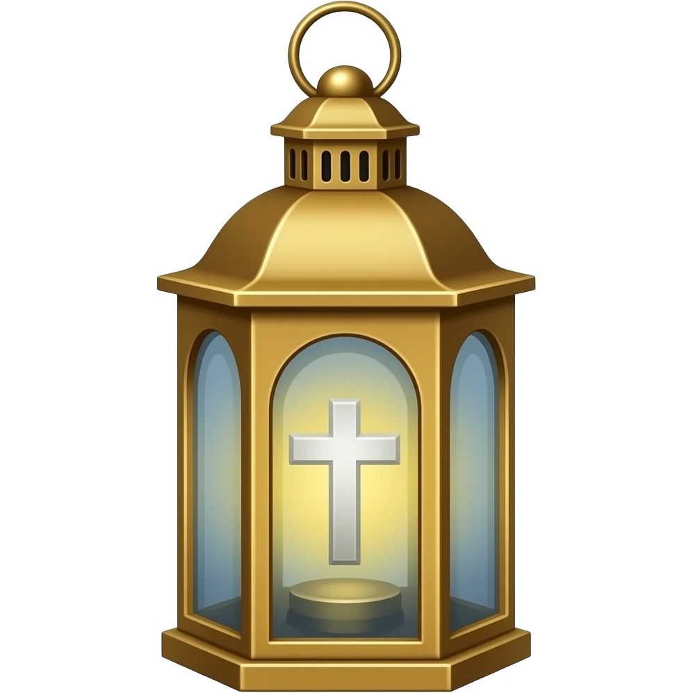 christianity lantern emoji