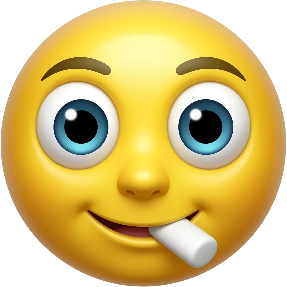 Créer un emoji jaune mangeant un chewing-gum avec la boule chewing-gum emoji