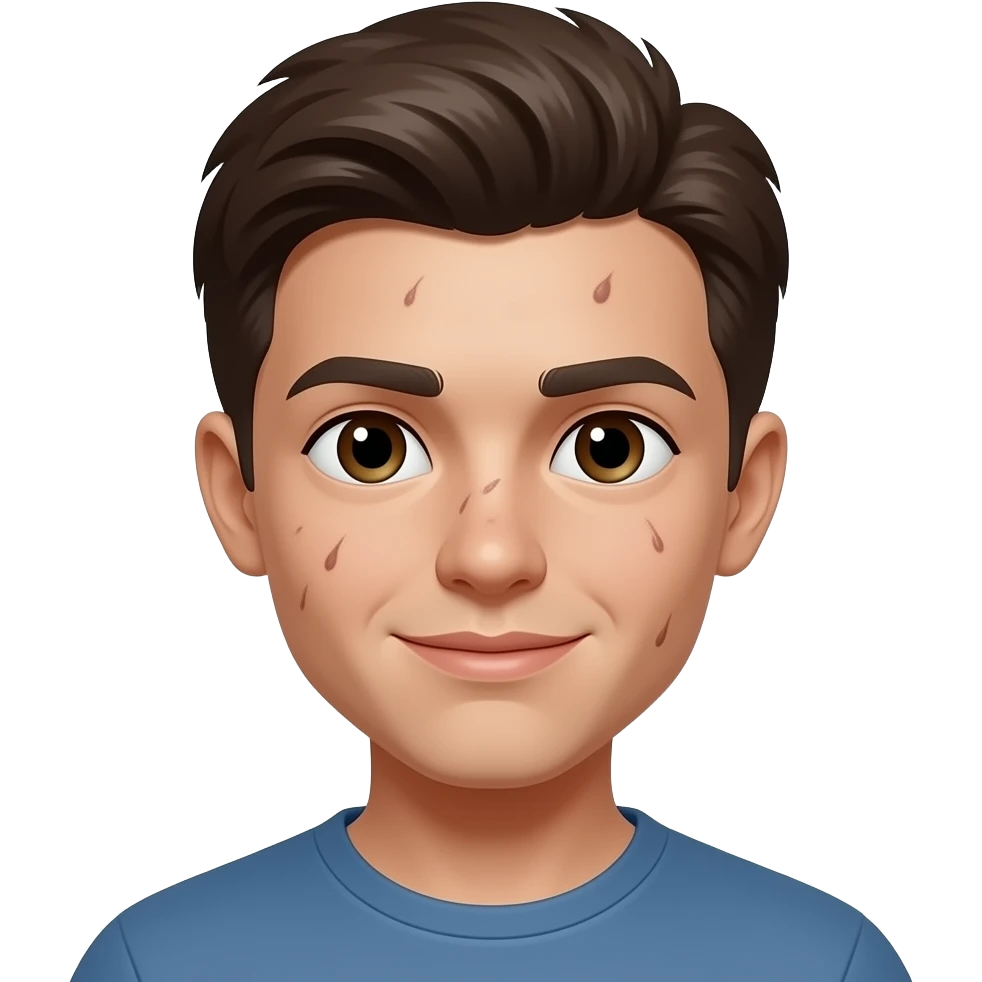 teenager face with acne breakout emoji