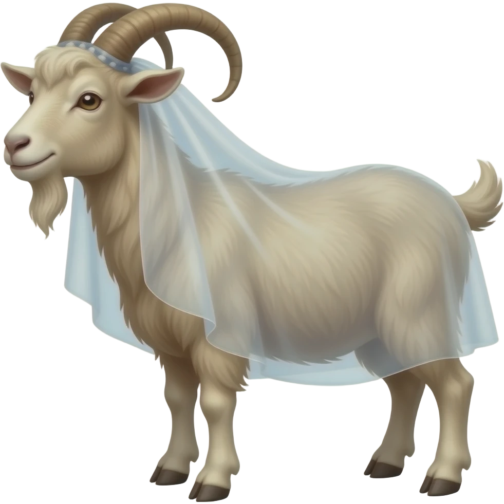 Chèvre avec un voile emoji