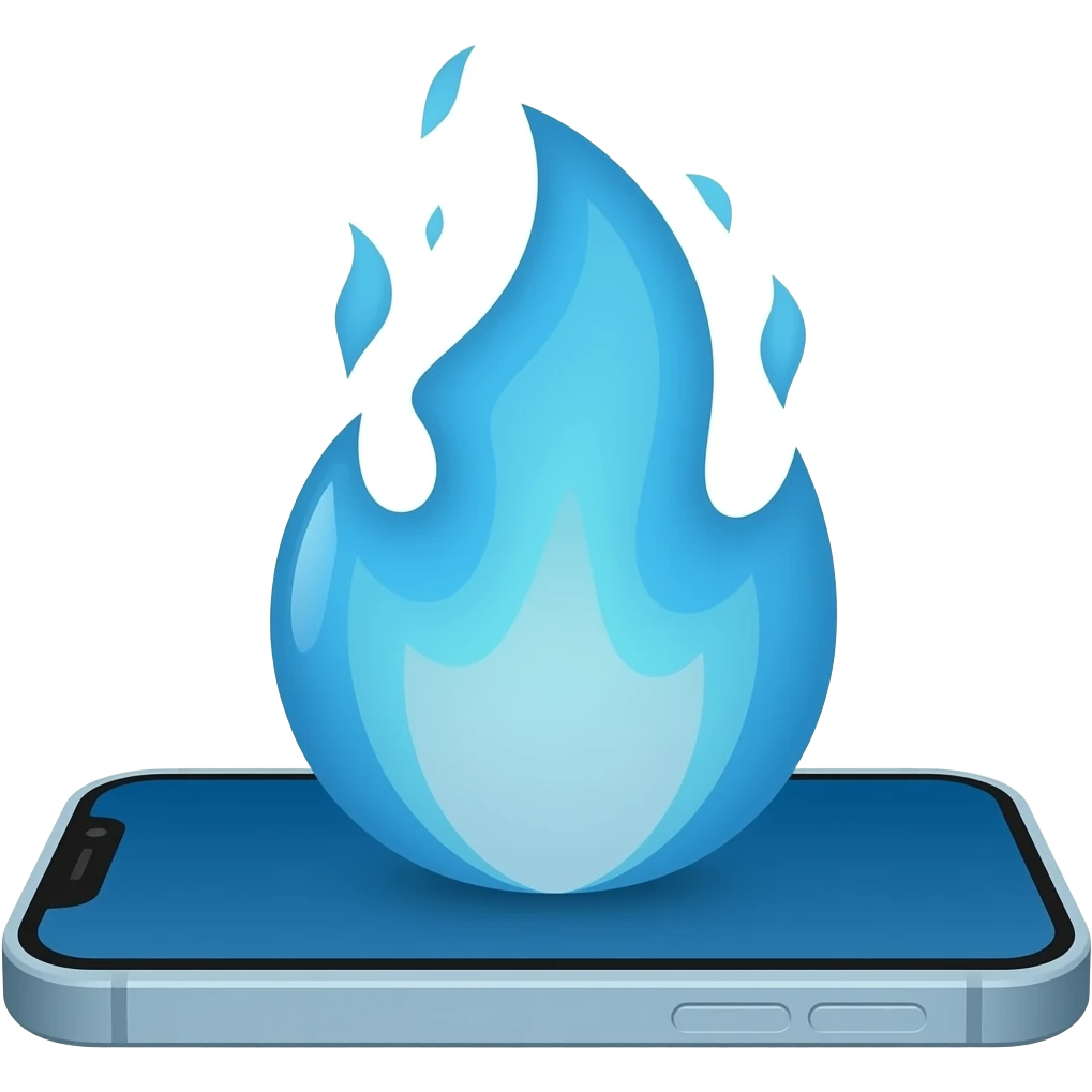 blue flame iphone 🔥 emoji