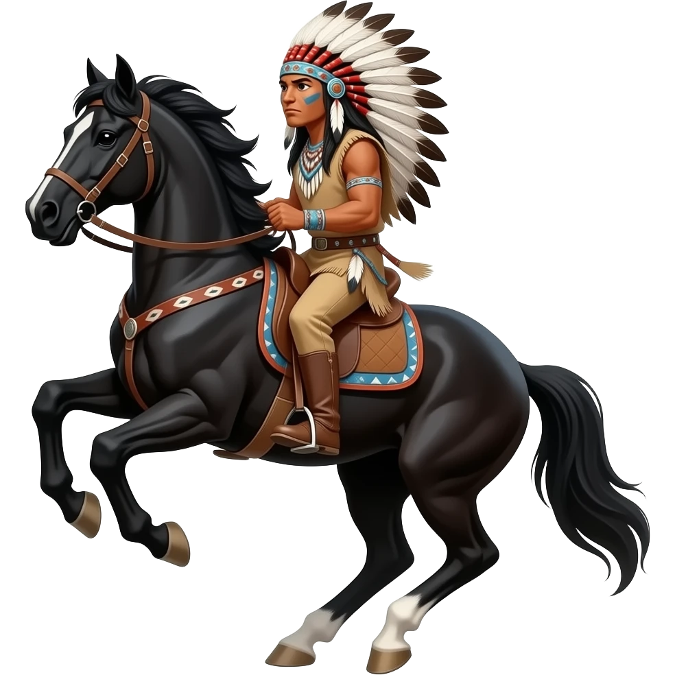 Indian chief on horse emoji