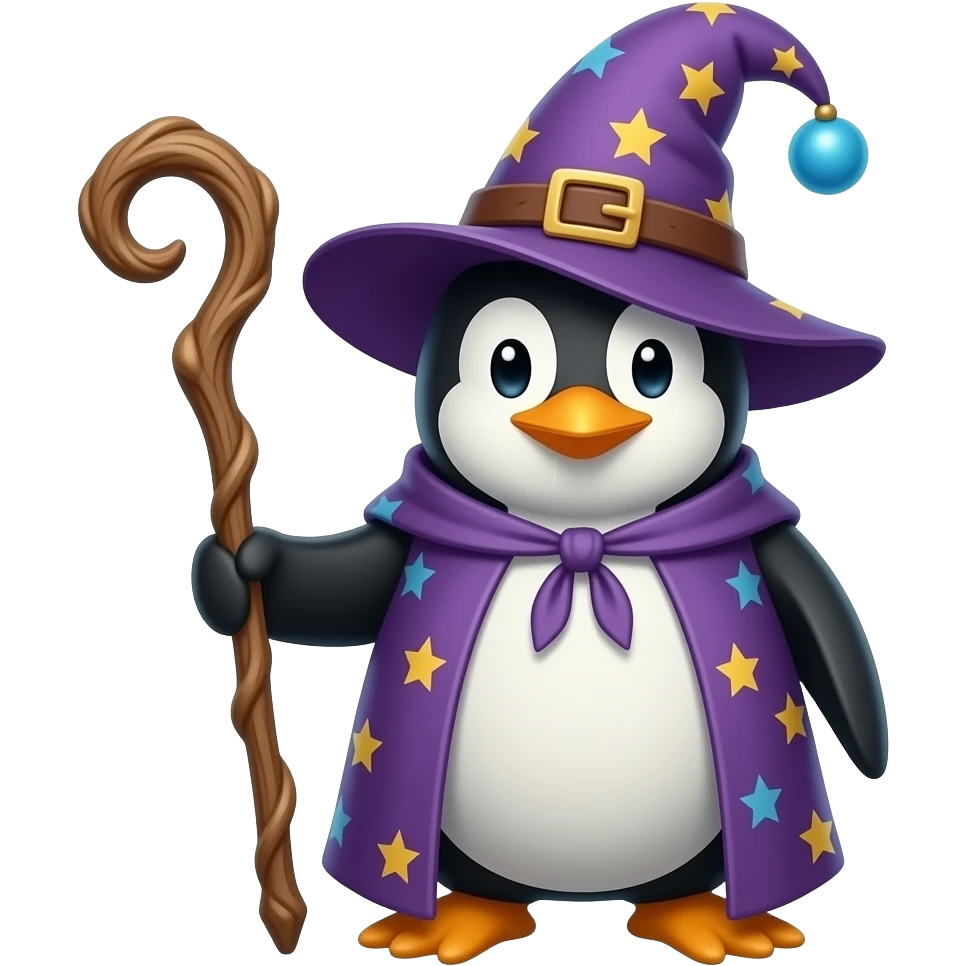 Penguin Wizard emoji