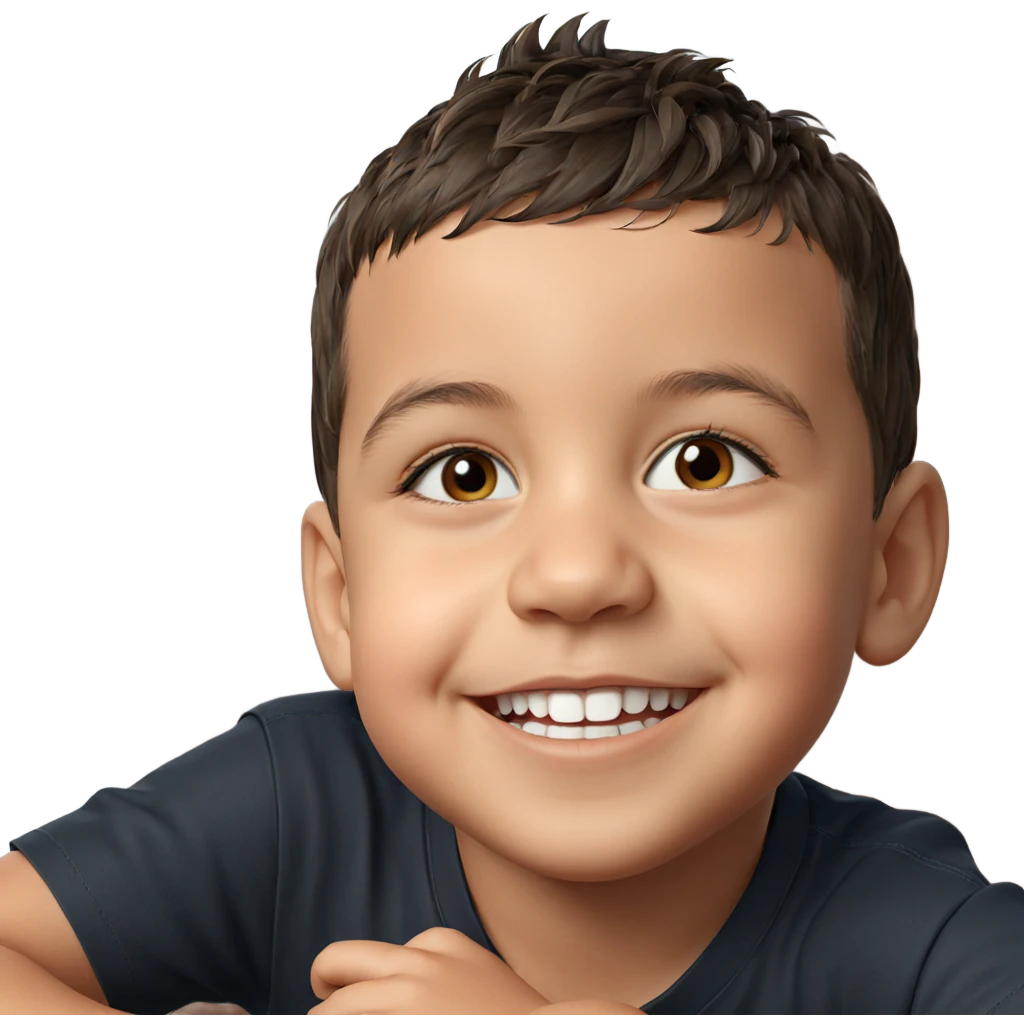 smiling boy with brown eyes emoji