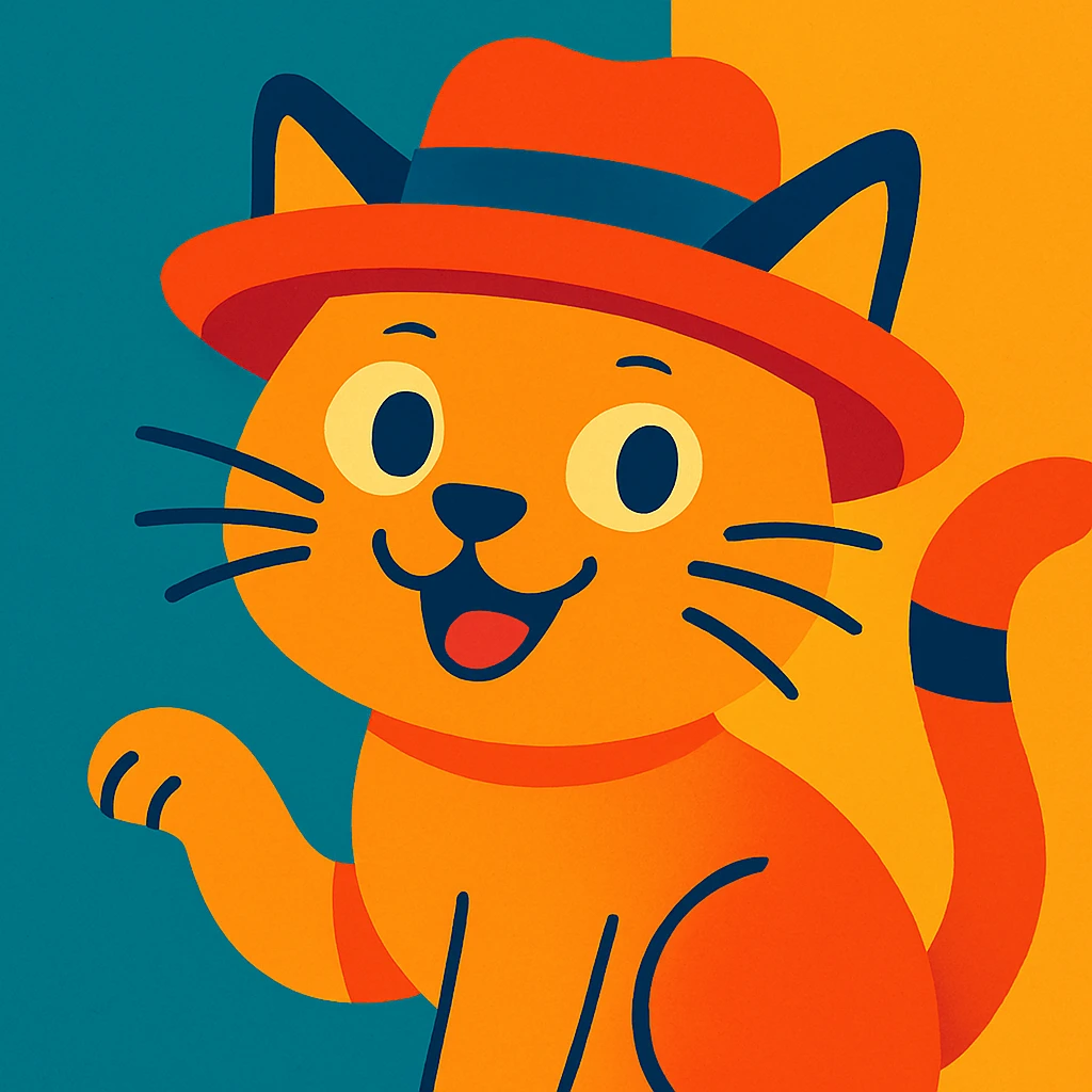 cat with a hat emoji