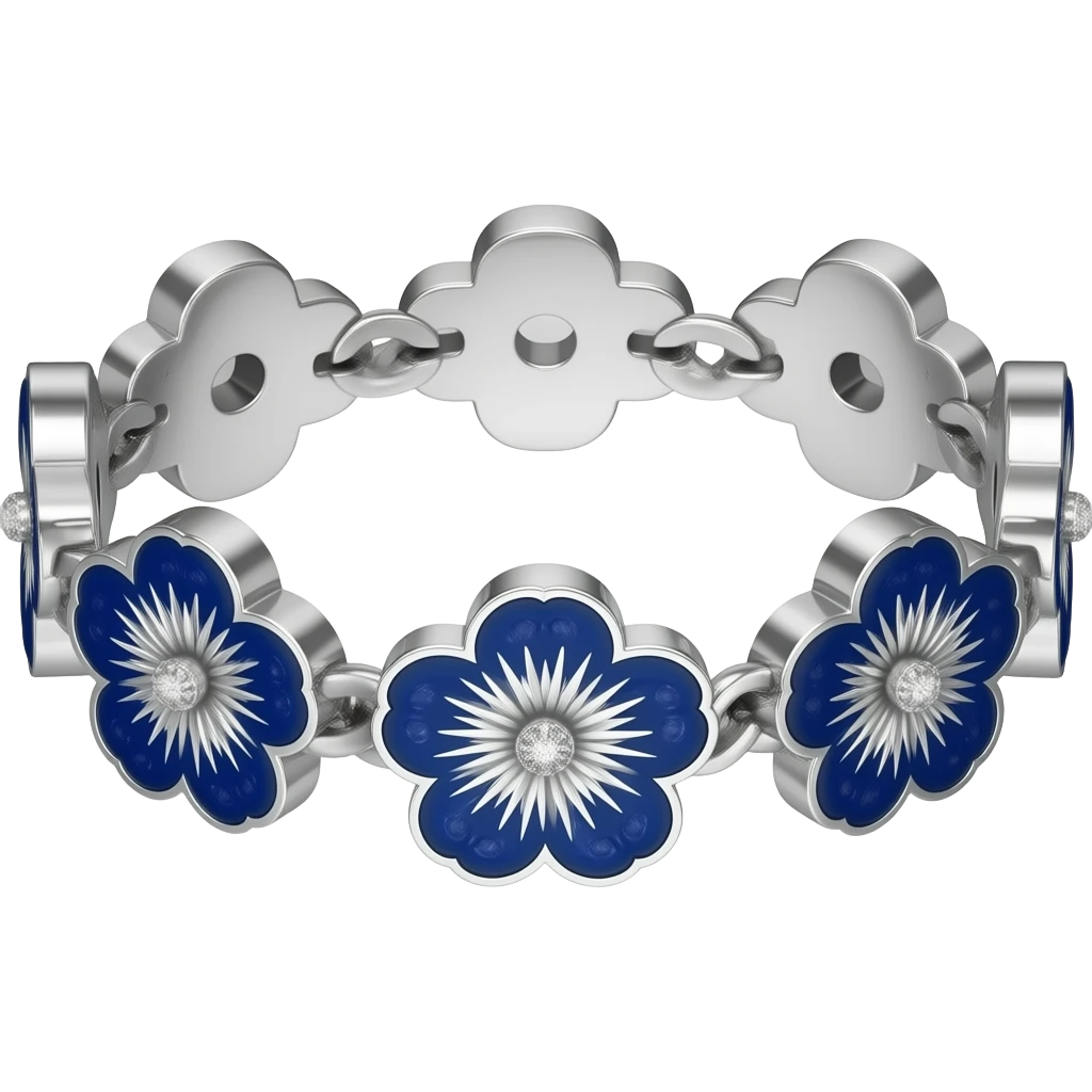 Van Cleef & Arpels Five Blue Flowers Bracelet emoji