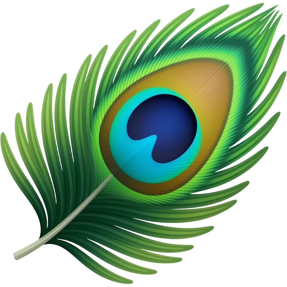 Peacock feather emoji
