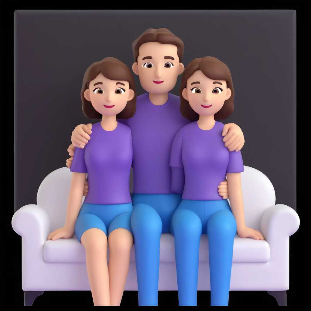  couple posing, close up pose, living room background emoji
