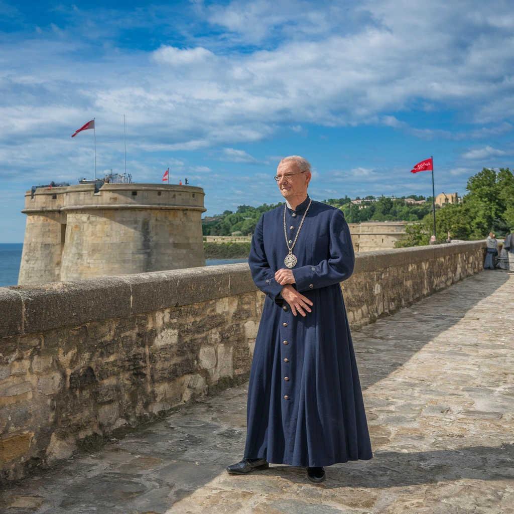 Père fouras  de fort boyard qui cri bienvenue au fort boyard  emoji