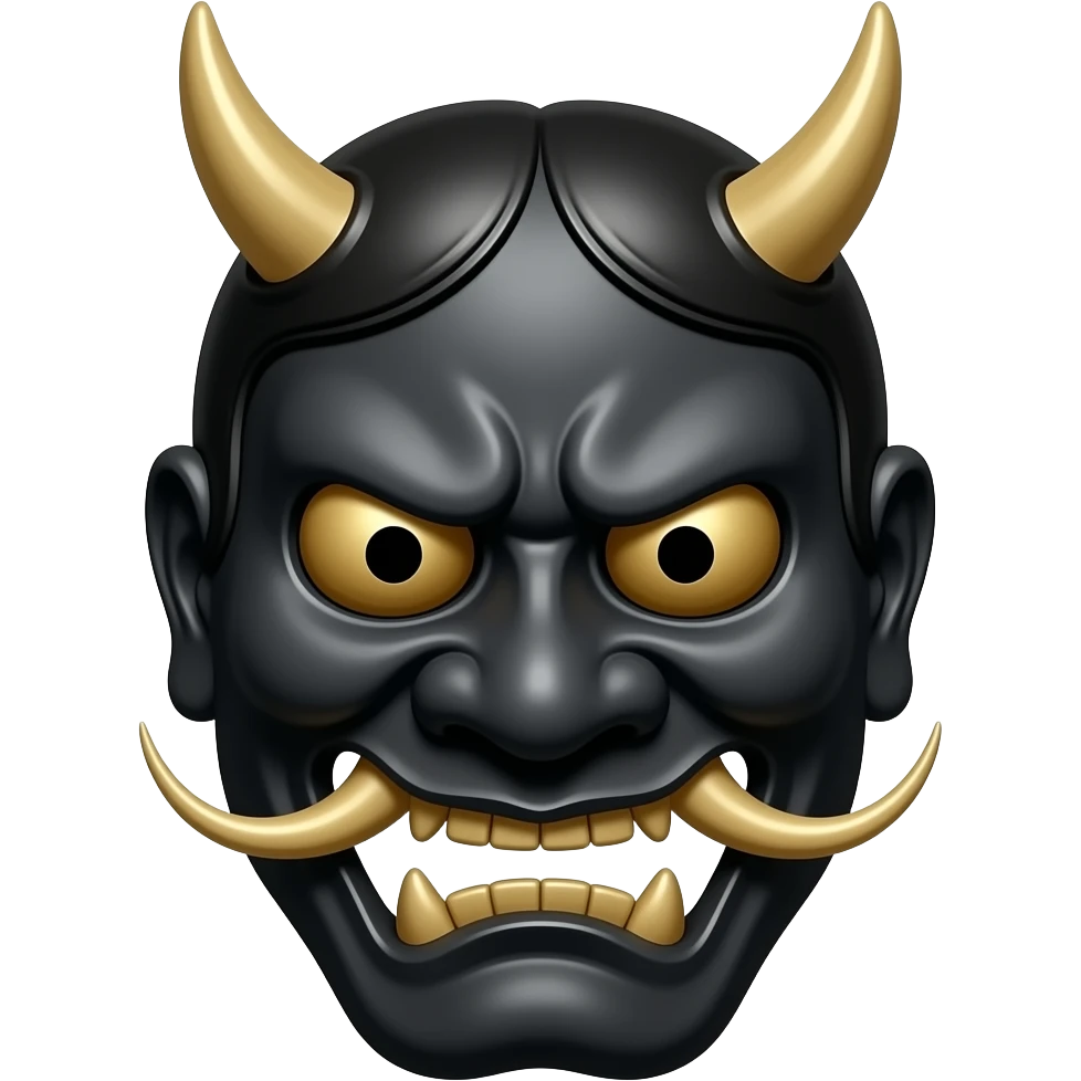 black japanese oni mask emoji