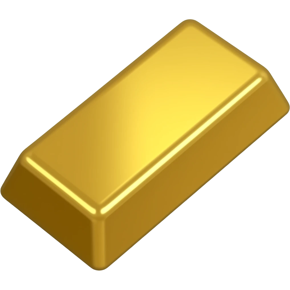 Simple smelted gold bar emoji