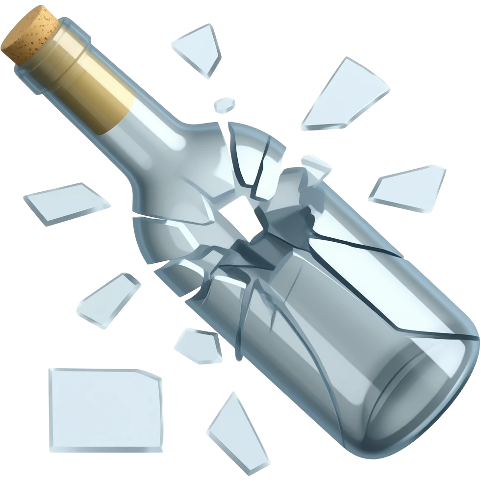 Broken bottle emoji