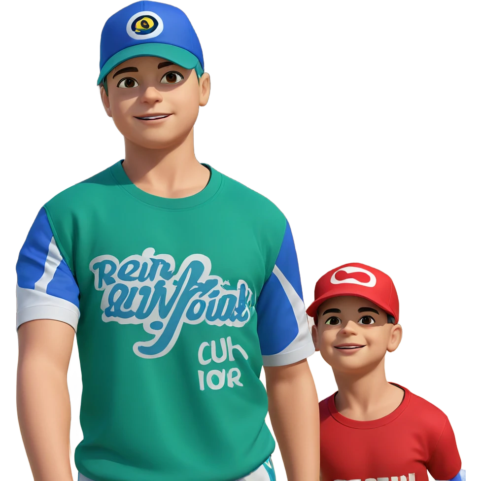 boys in colorful outfits emoji