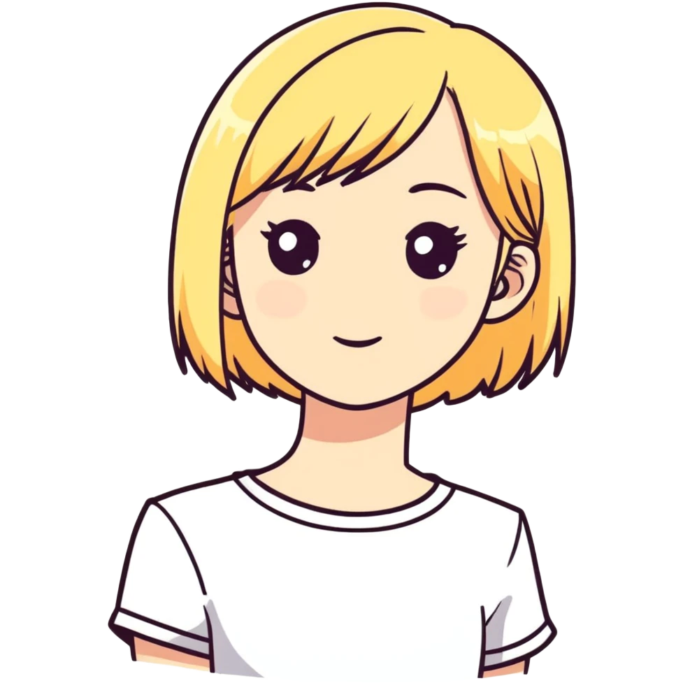 realistic portrait of blonde girl emoji