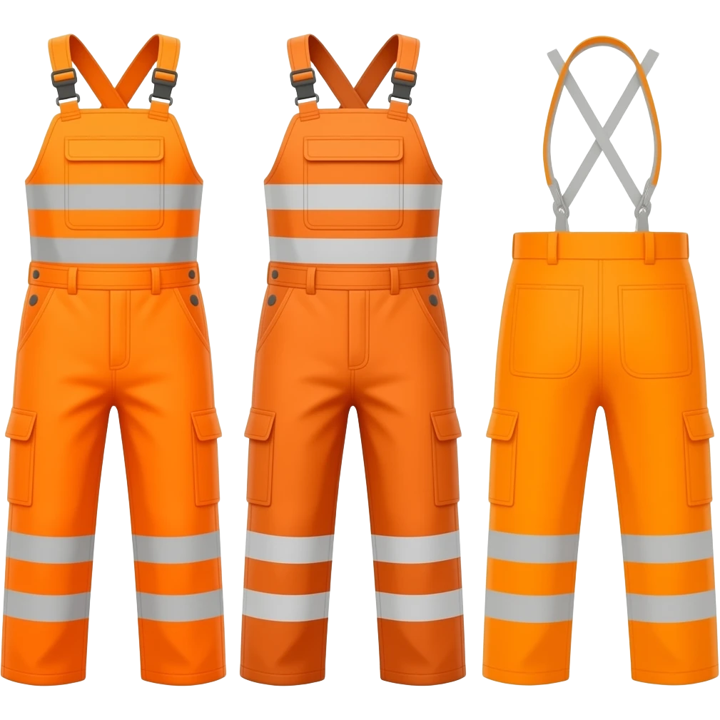 hi-vis orange overalls slips emoji