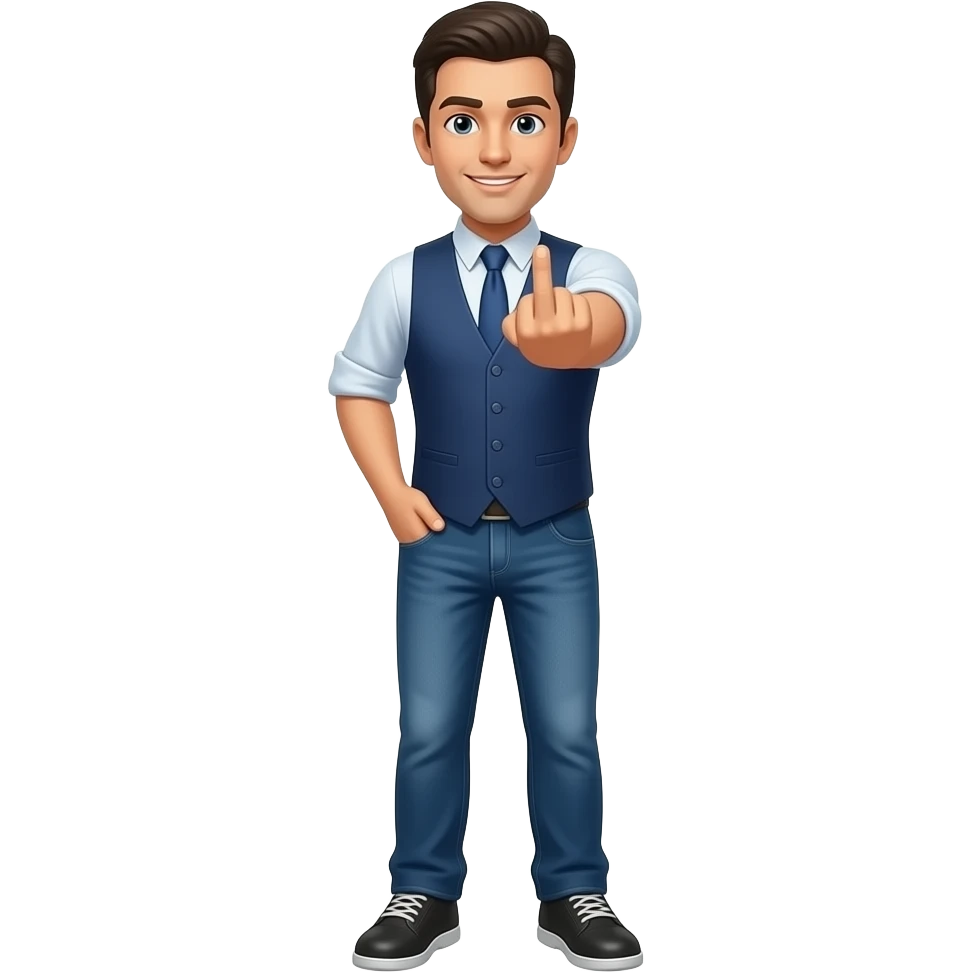 Flip the middle finger big ole FUCK OFF! emoji