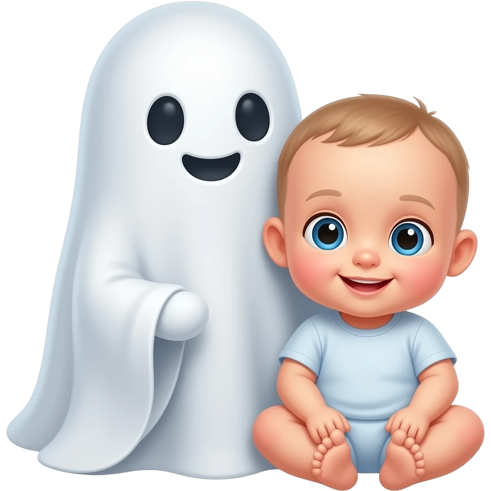 Ghost plus baby emoji