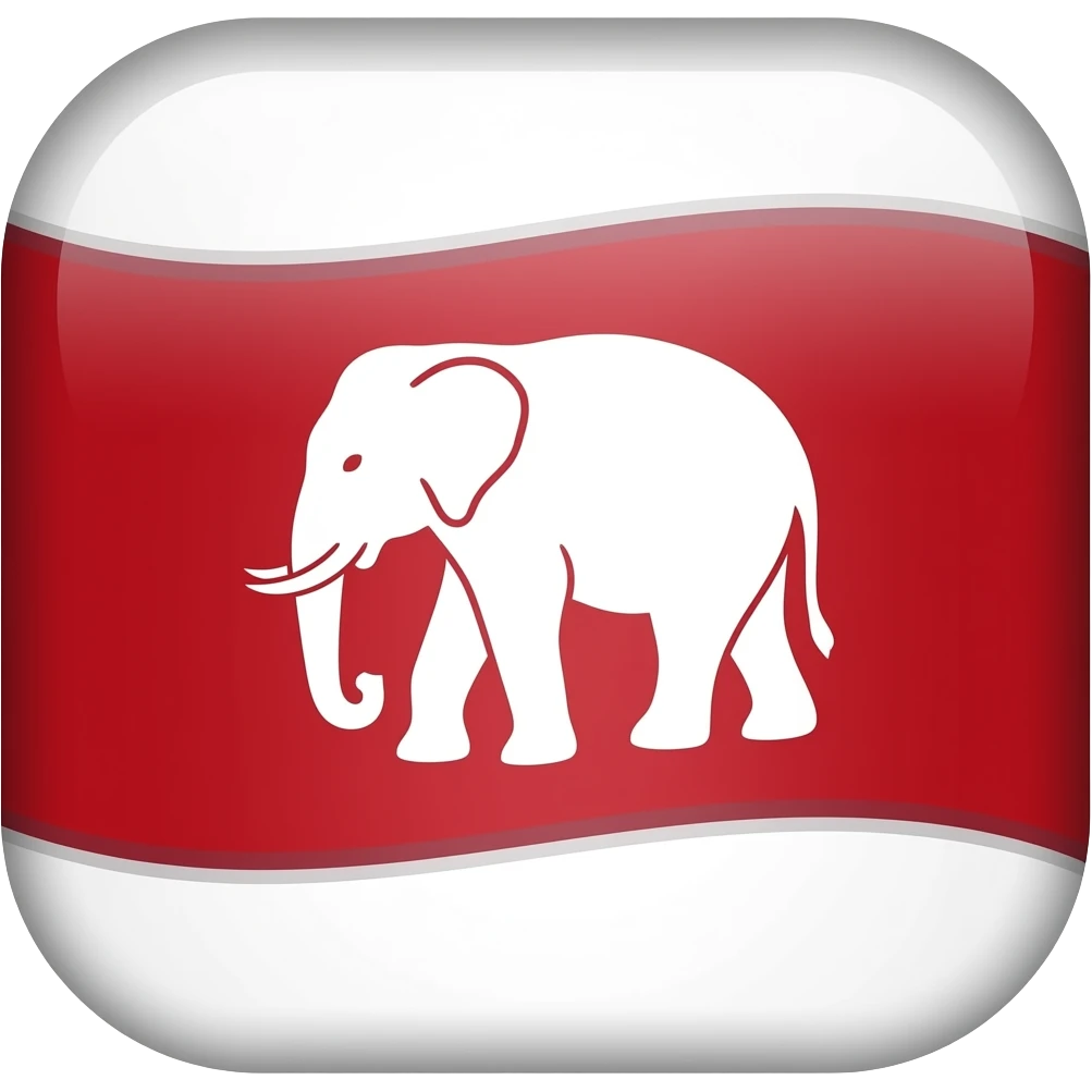 Je veux le drapeau du Siam (un fond rouge avec un éléphant) en entier tu me garde tout du drapeau que 2 couleur le rouge pour le fond et en blanc l’éléphanT ENLÈVE PAS LE FONDDD emoji