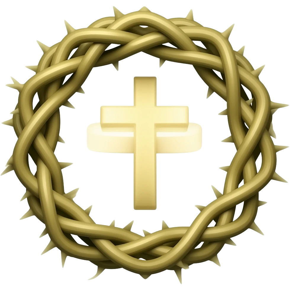 make me a crown of thorn with s small cross in the middle emoji thats copy and paste able emoji