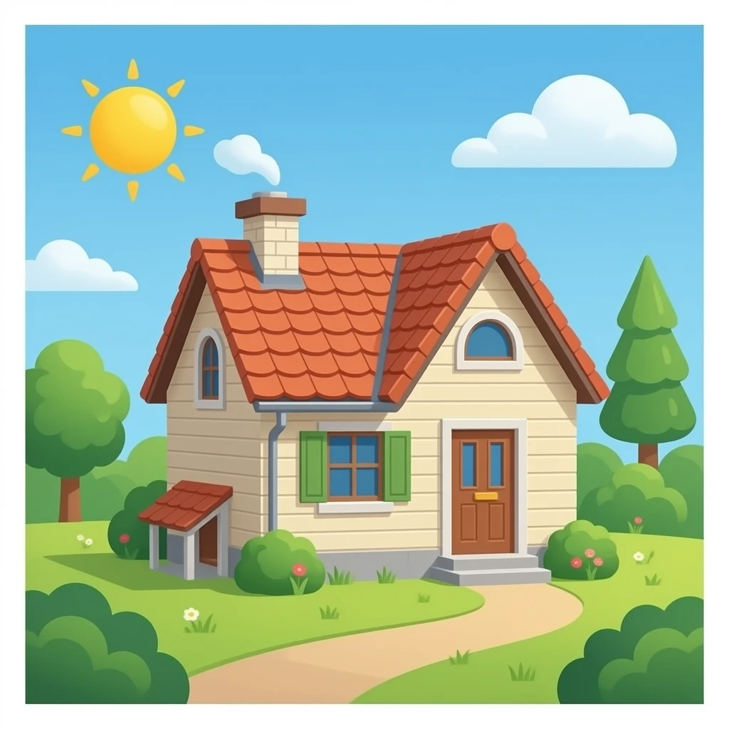 gutters on the edge of the roof with shingles emoji